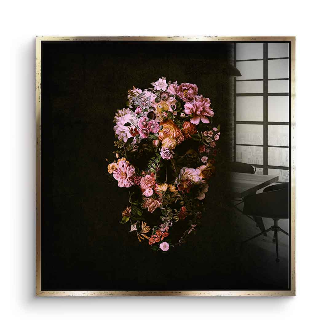 Peachy Skull - Szkło akrylowe