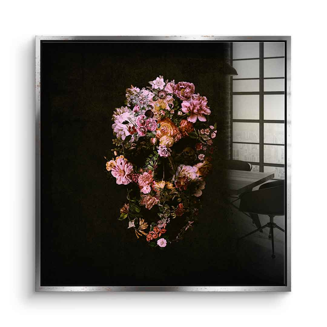 Peachy Skull - Szkło akrylowe
