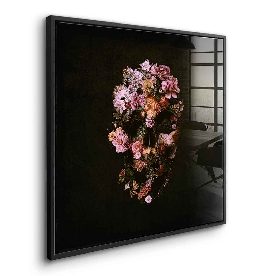 Peachy Skull - Szkło akrylowe