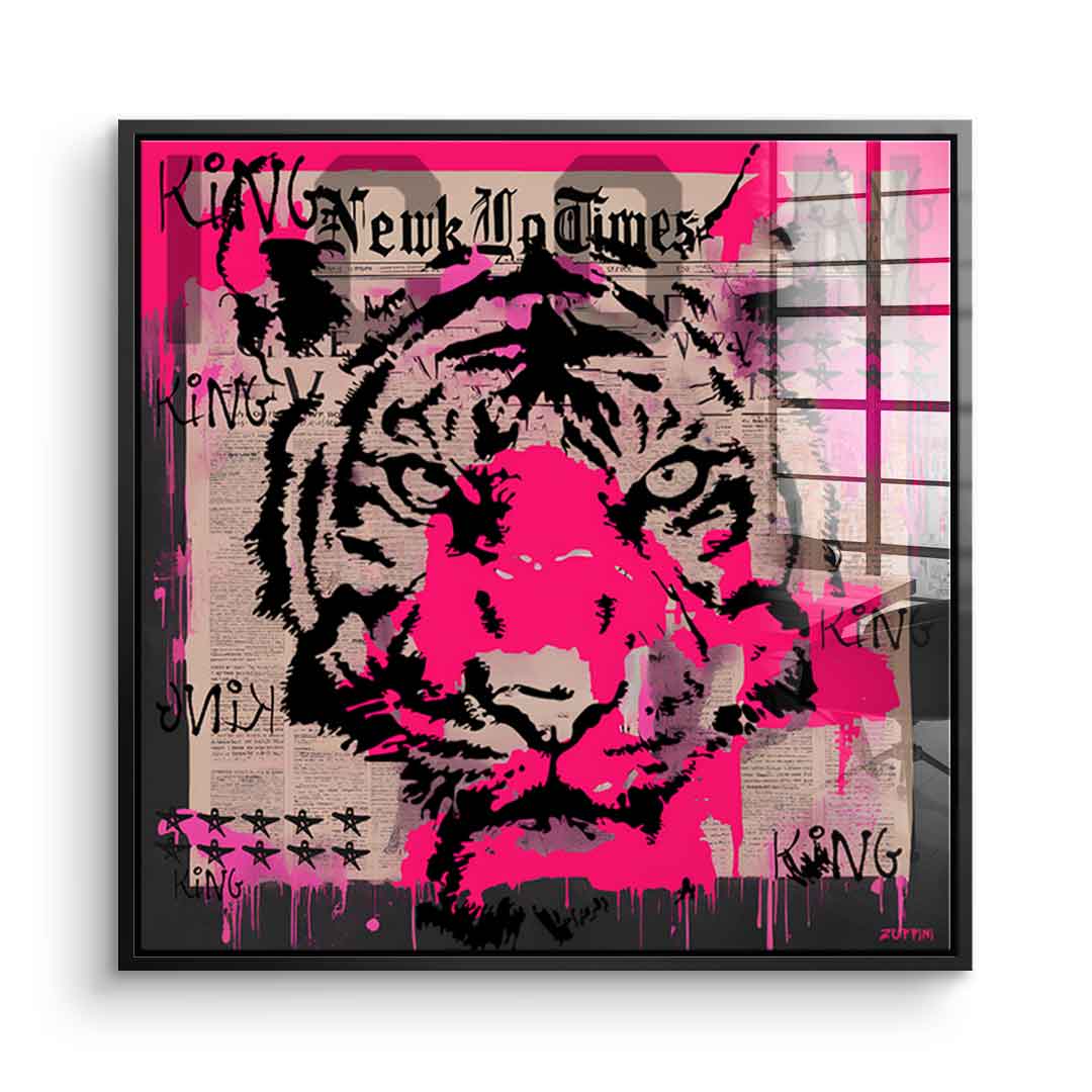 Pink Tiger - szkło akrylowe