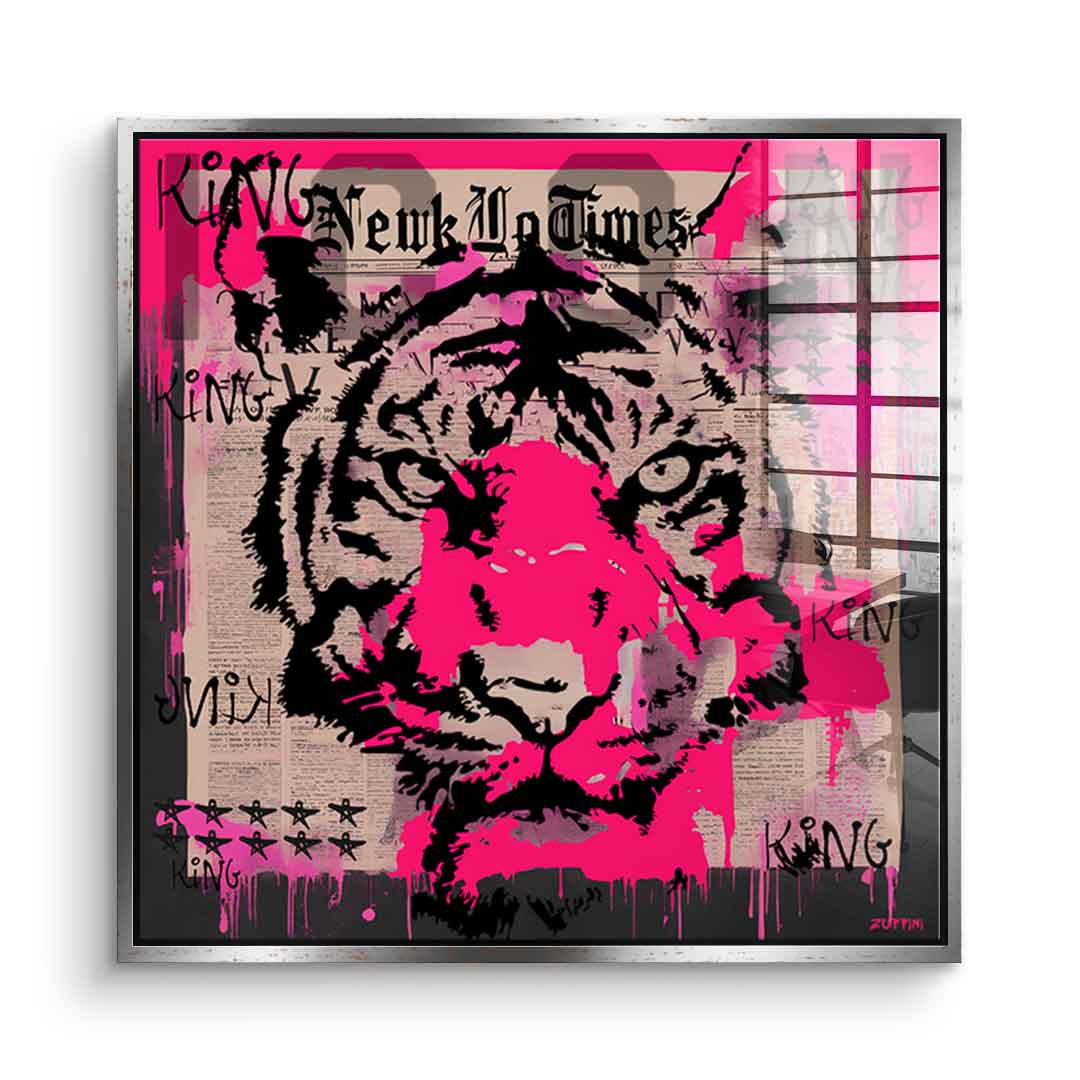 Pink Tiger - szkło akrylowe