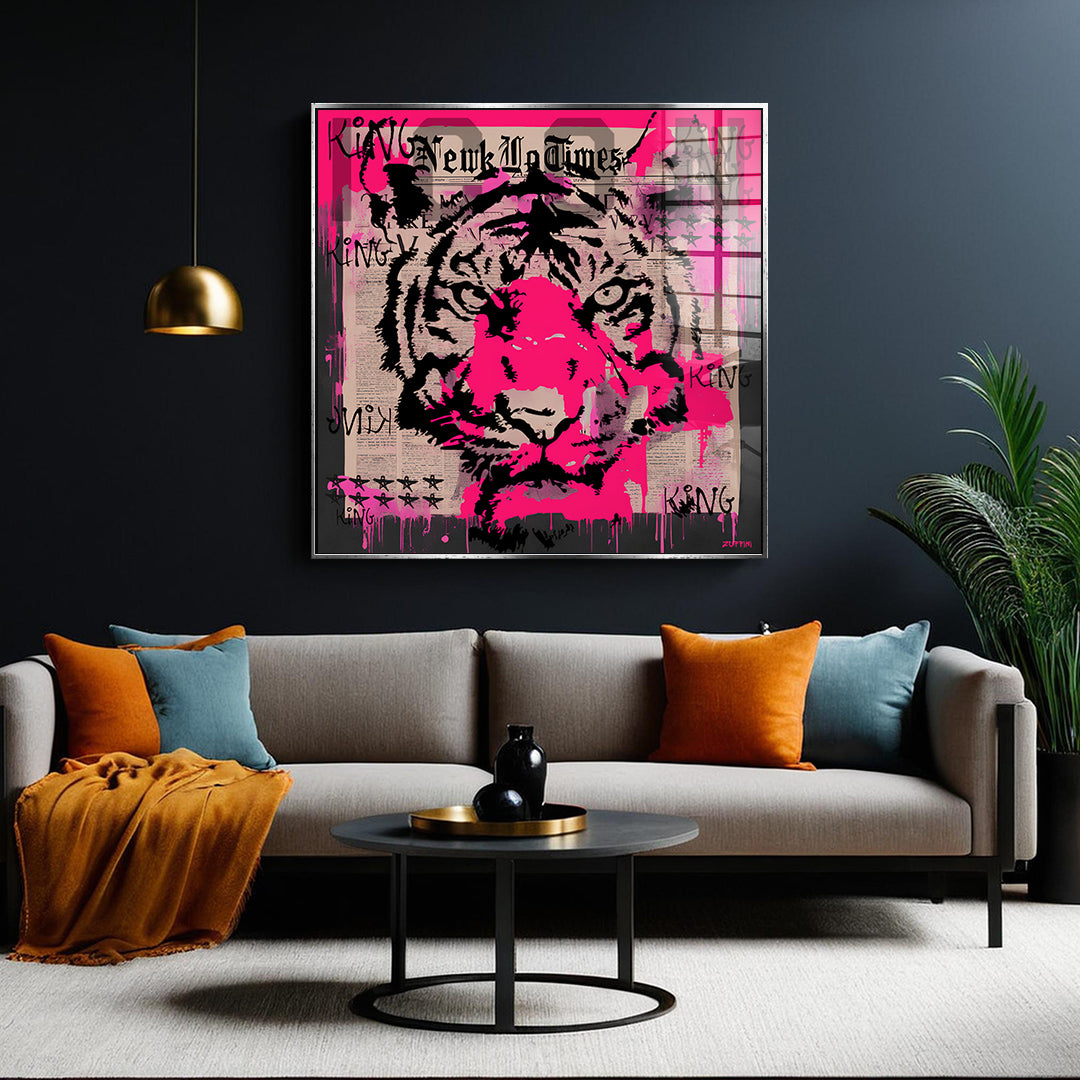 Pink Tiger - szkło akrylowe