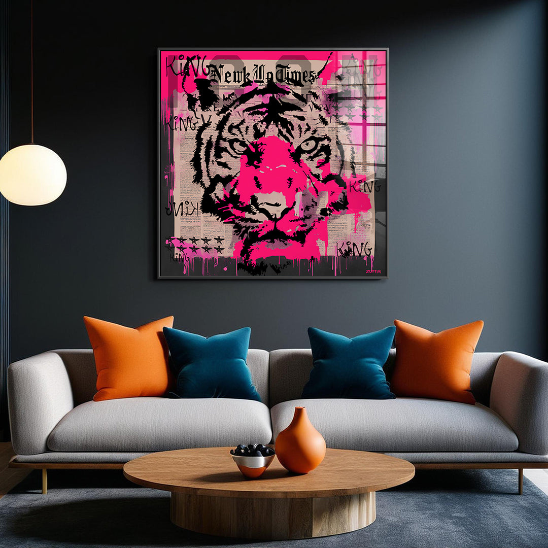 Pink Tiger - szkło akrylowe