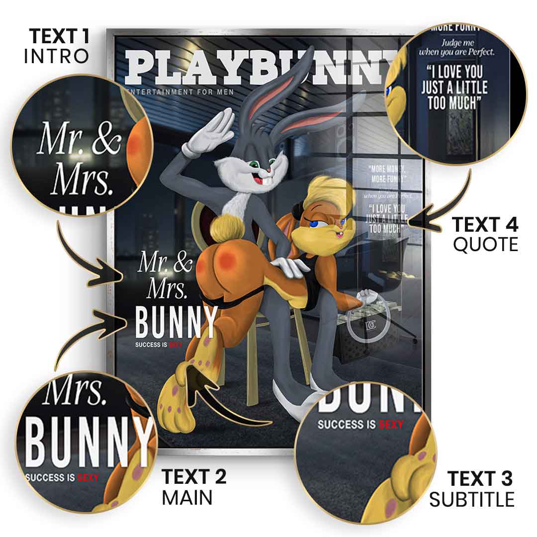 Personalizable Playbunny - Acrylic glass