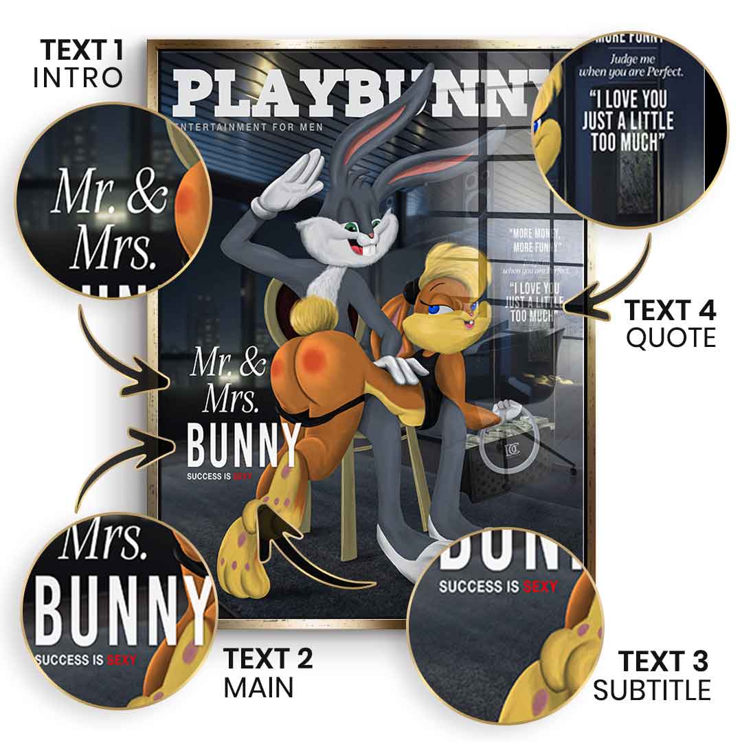 Personalizable Playbunny - Acrylic glass