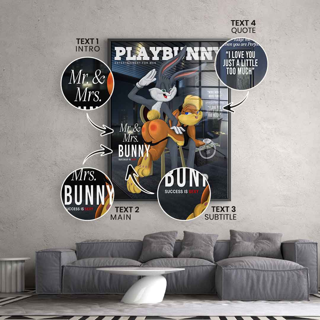 Personalizable Playbunny - Acrylic glass