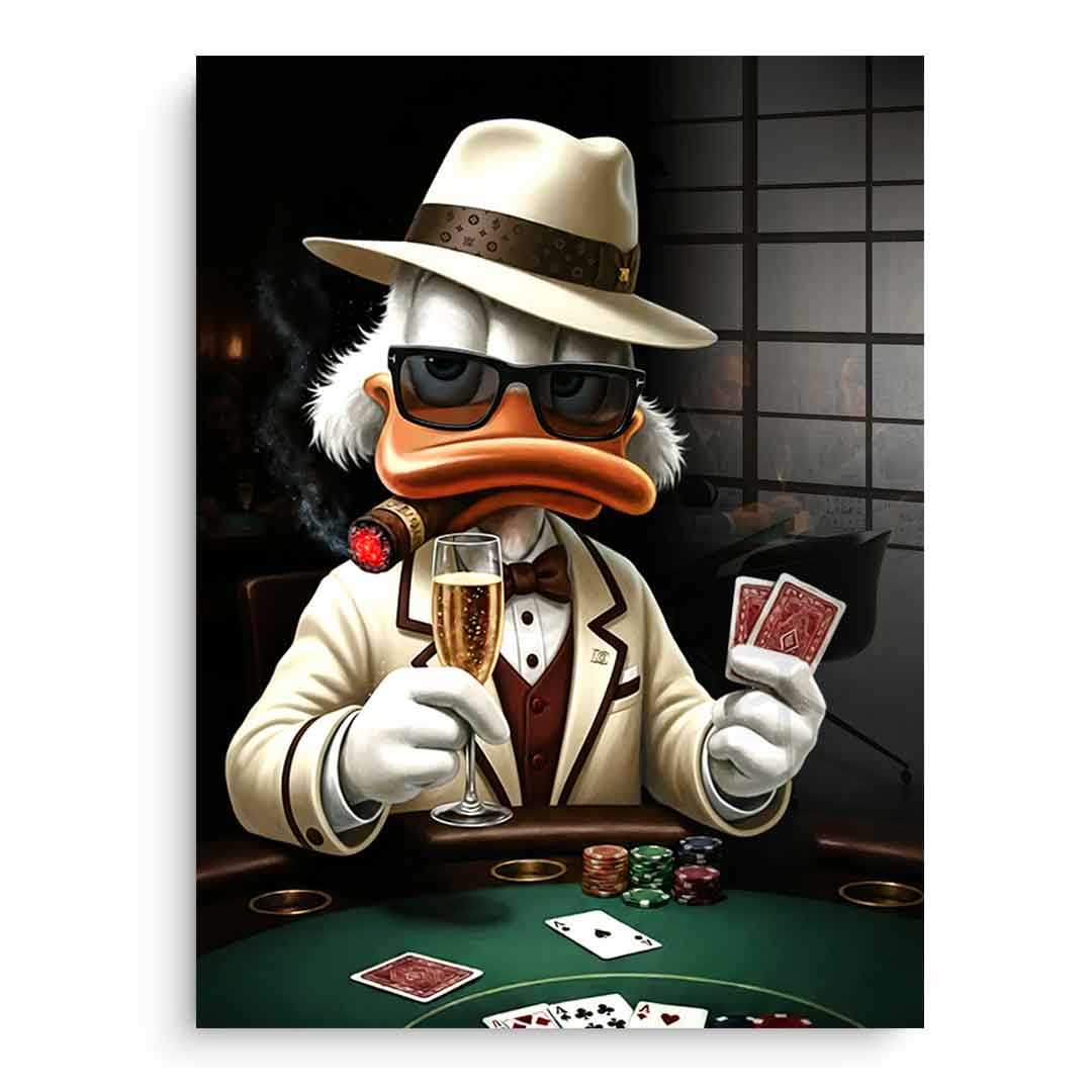 DOTCOMCANVAS Poker Night - Blattgold – Frontansicht