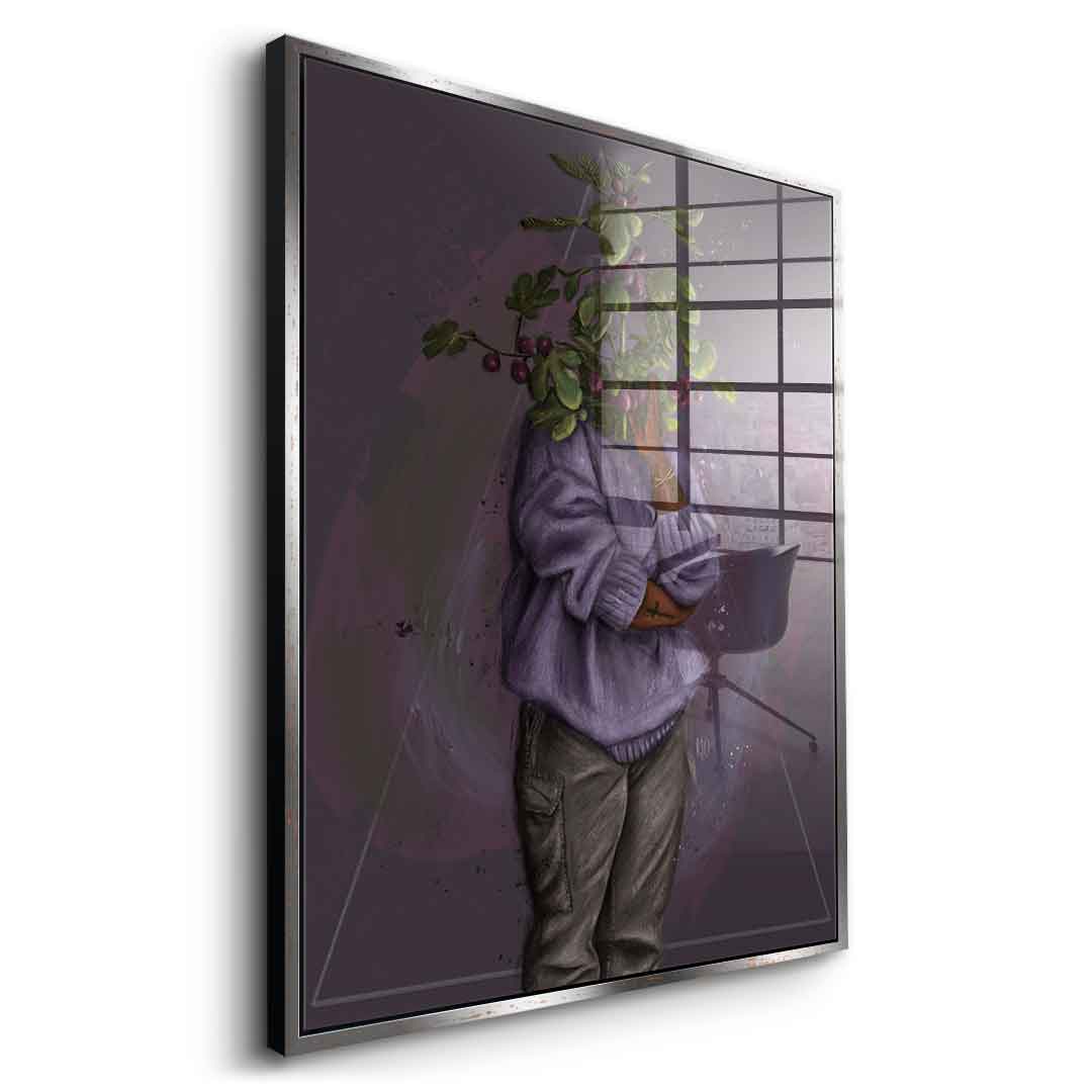 Purple Flower Head - Acrylglas