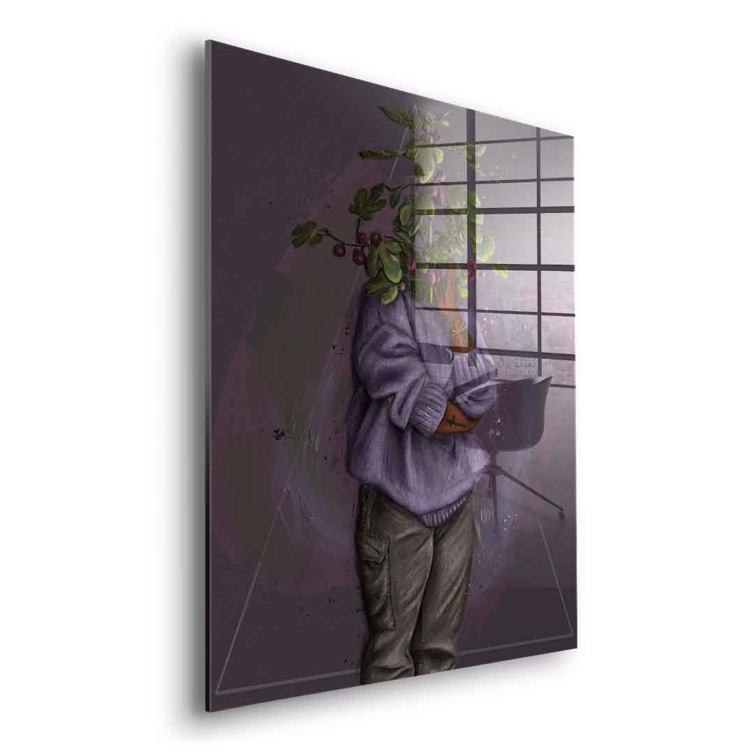 Purple Flower Head - Acrylglas