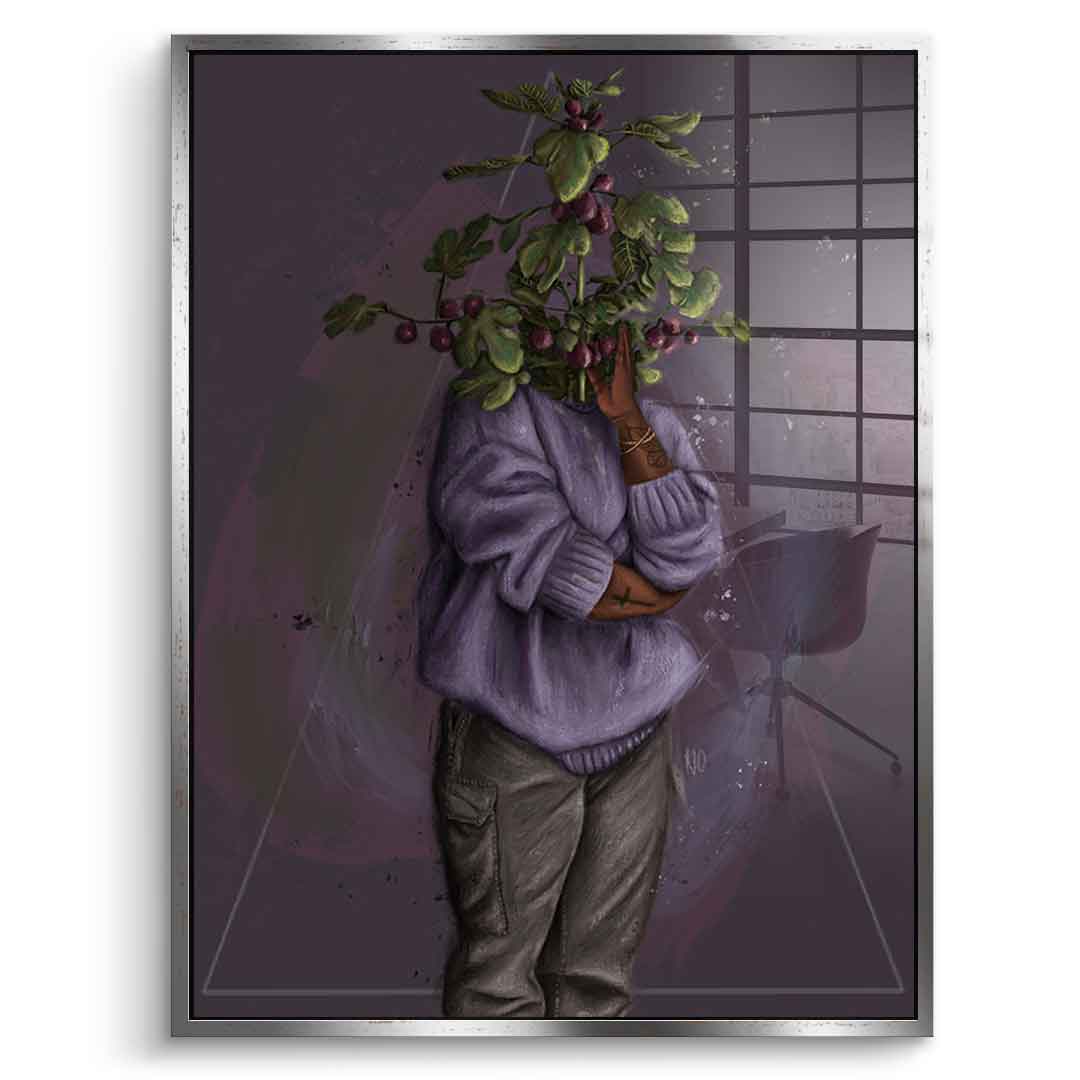 Purple Flower Head - Acrylglas