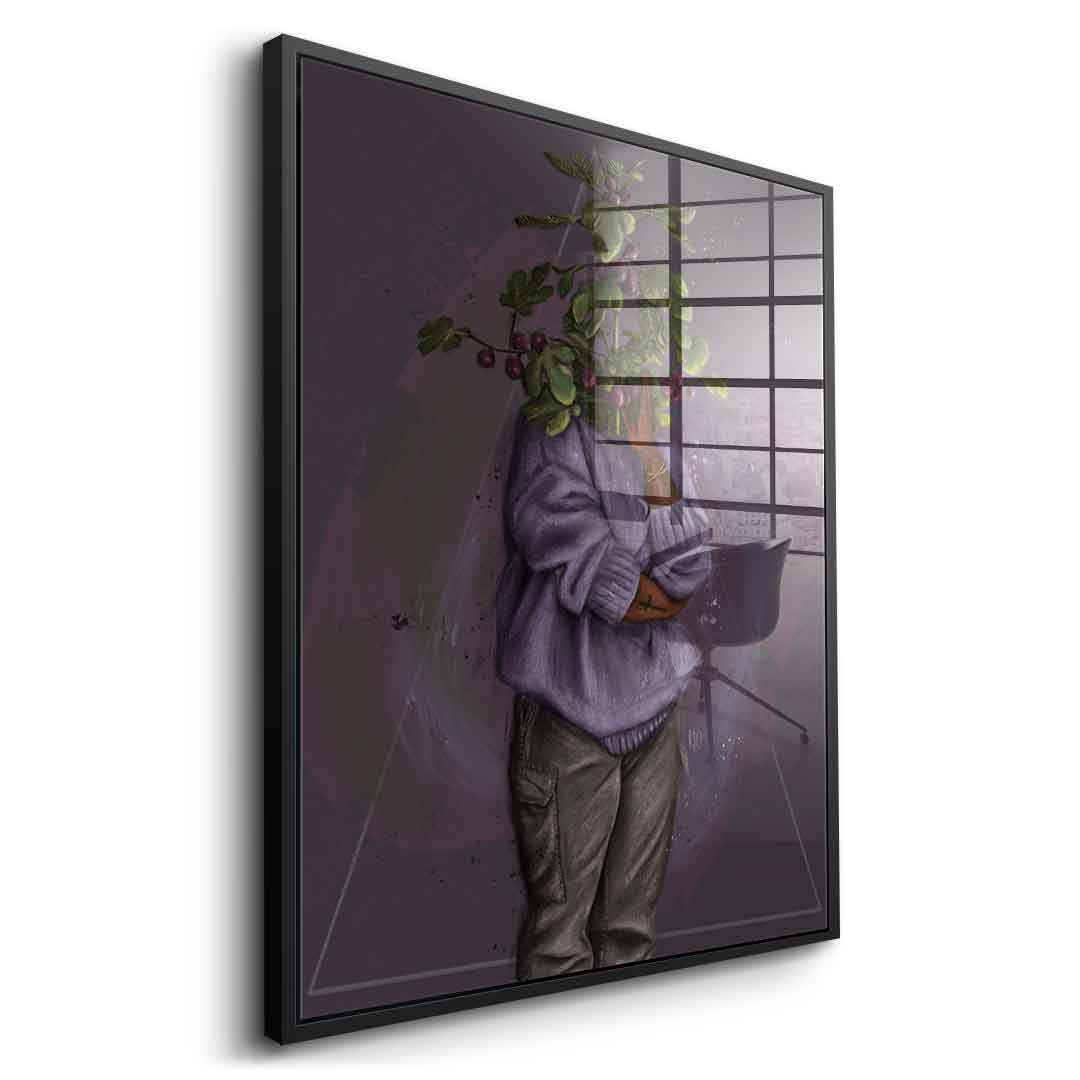 Purple Flower Head - Acrylglas