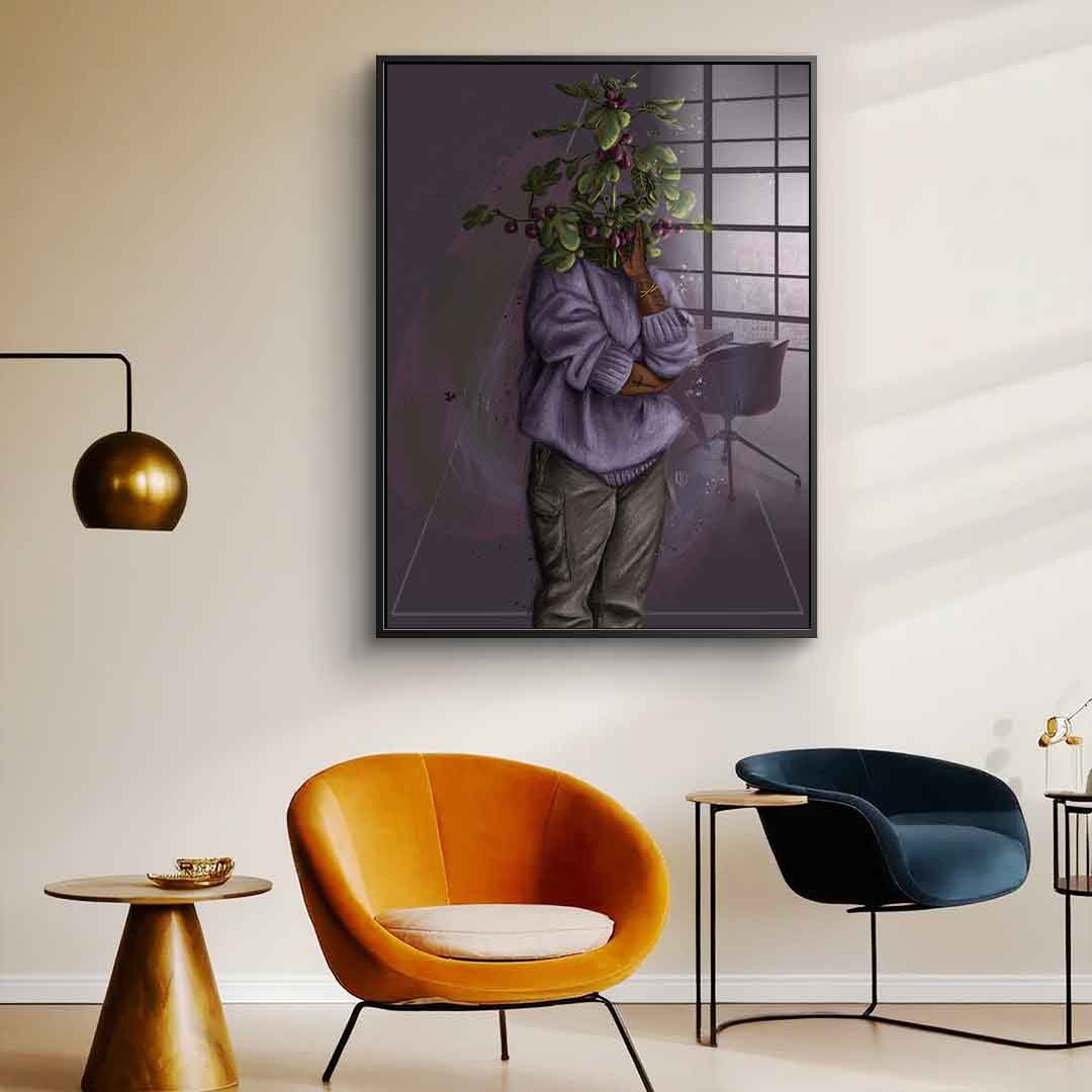 Purple Flower Head - Acrylglas