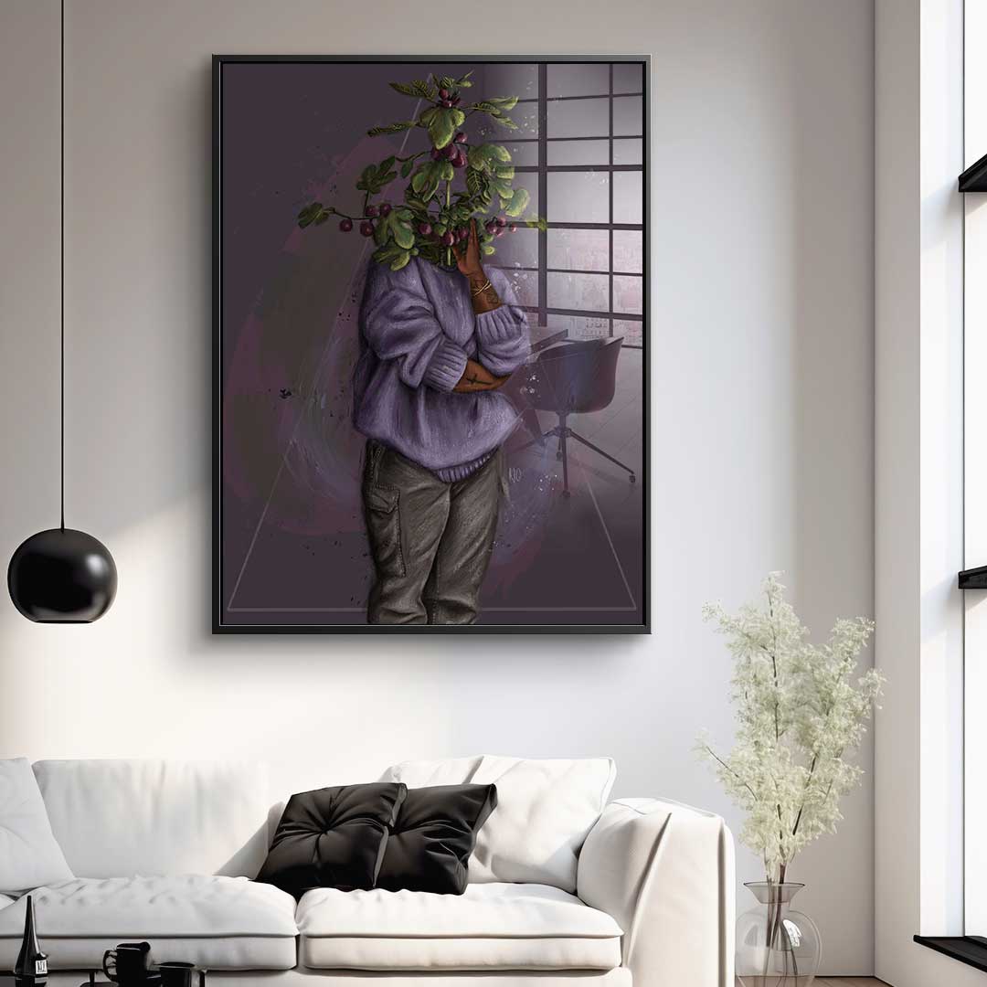Purple Flower Head - Acrylglas