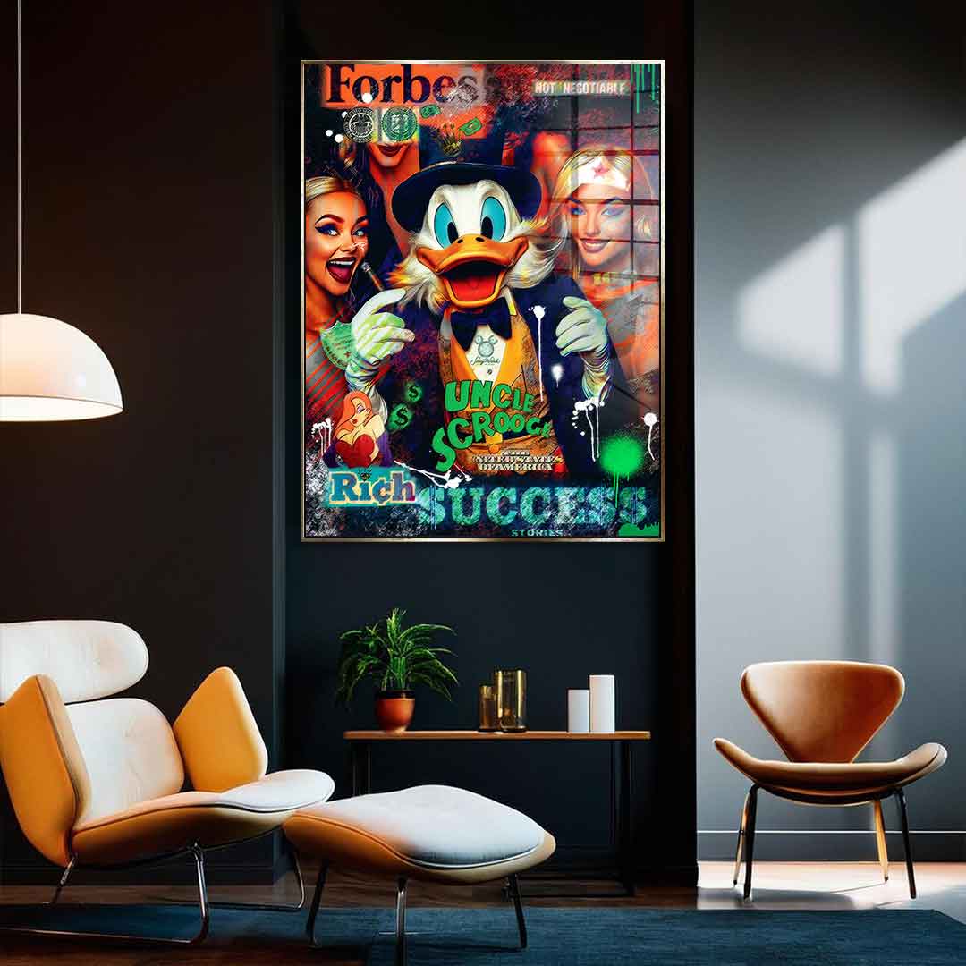 SCROOGE MCDUCK MAN OF STEEL - Acrylglas