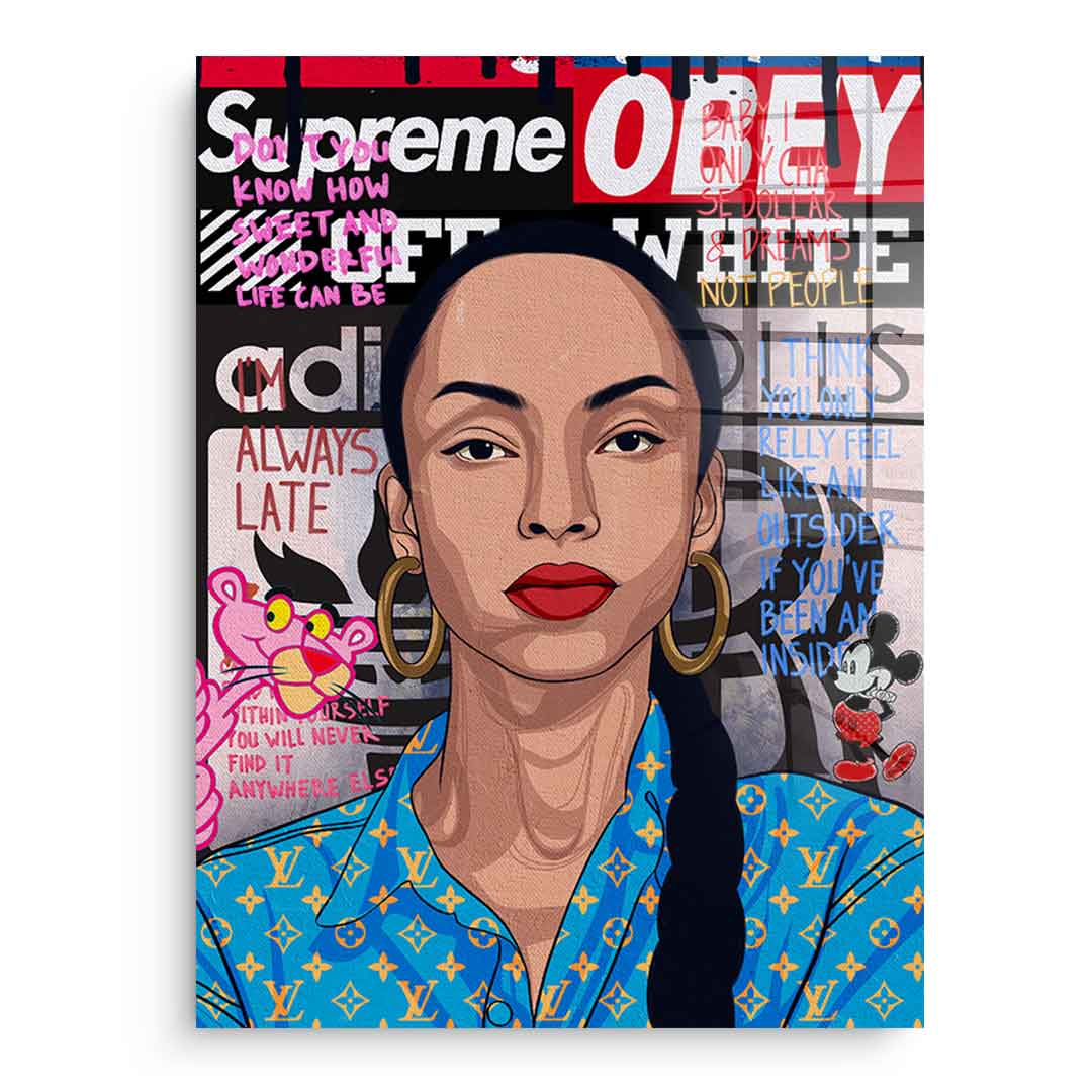 Sade Adu - Acrylic glass