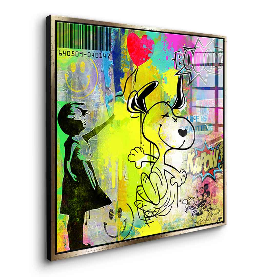 Snoopy meets Banksy - Acrylglas