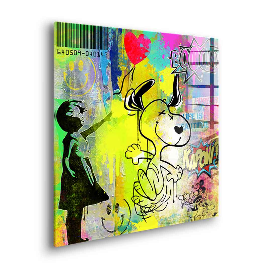 Snoopy meets Banksy - Acrylglas