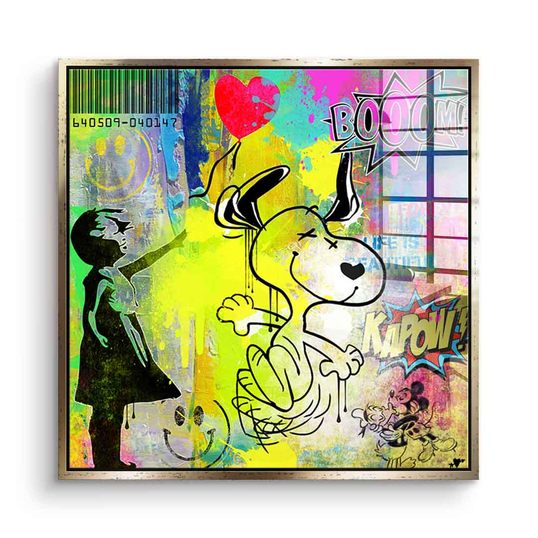 Snoopy meets Banksy - Acrylglas