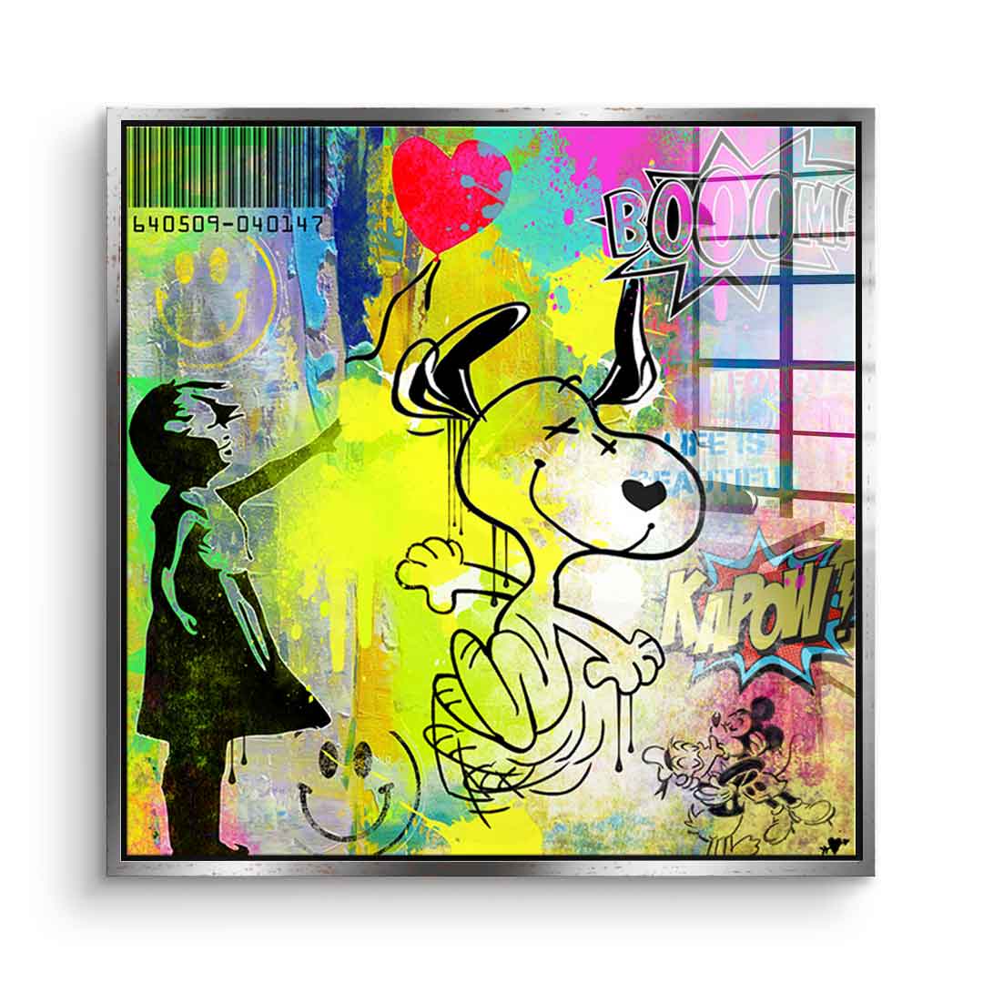 Snoopy meets Banksy - Acrylglas