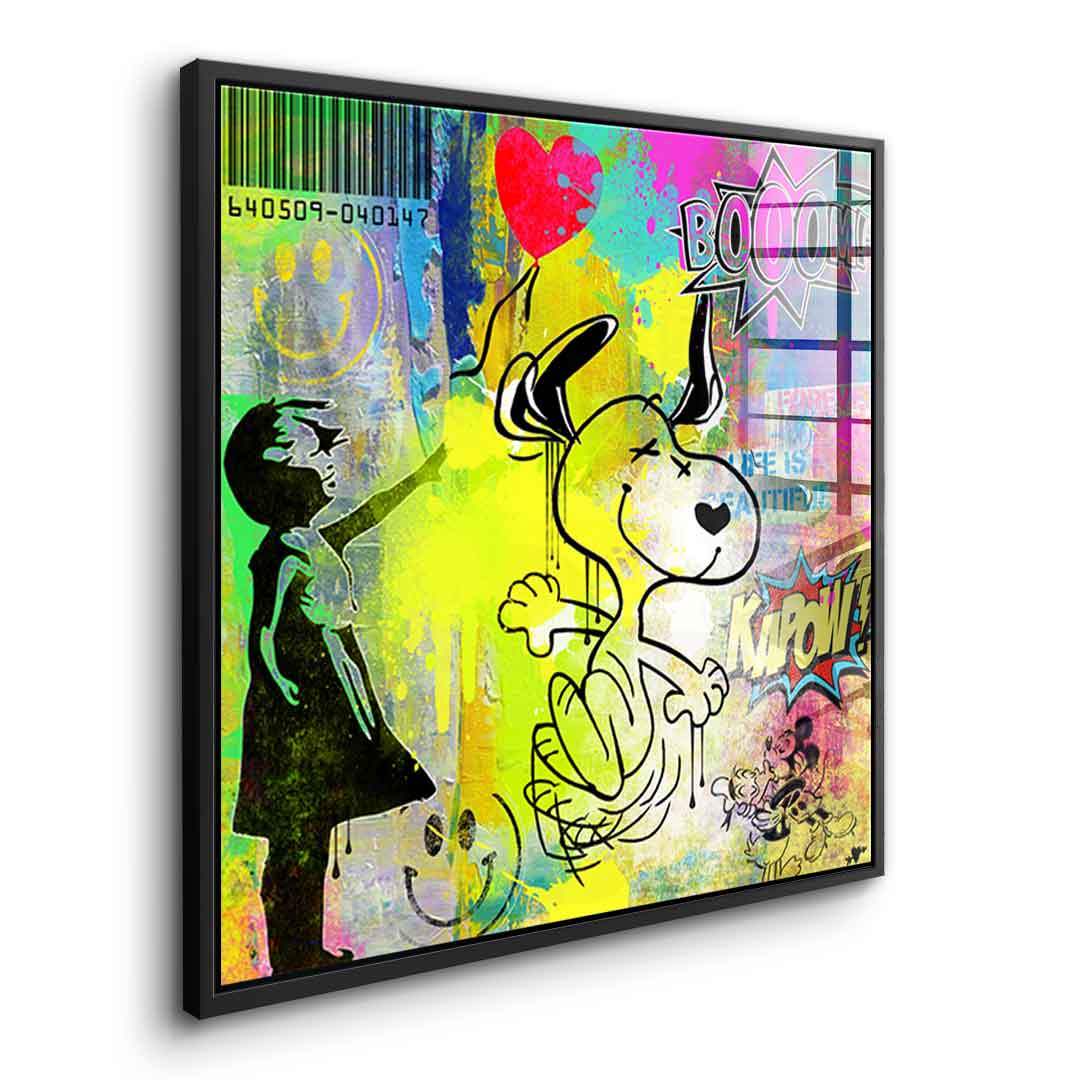 Snoopy meets Banksy - Acrylglas