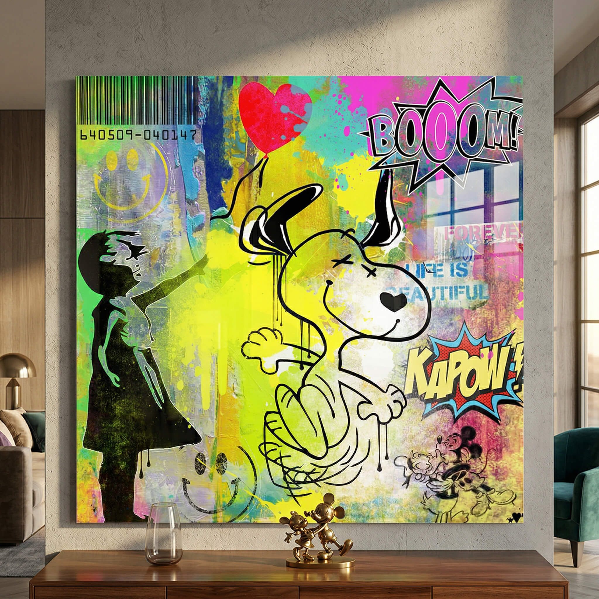 Snoopy meets Banksy - Acrylglas