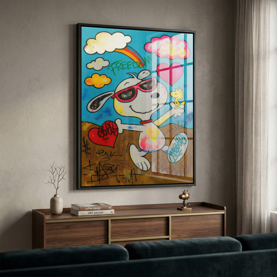 Snoopy Freedom - Acrylglas