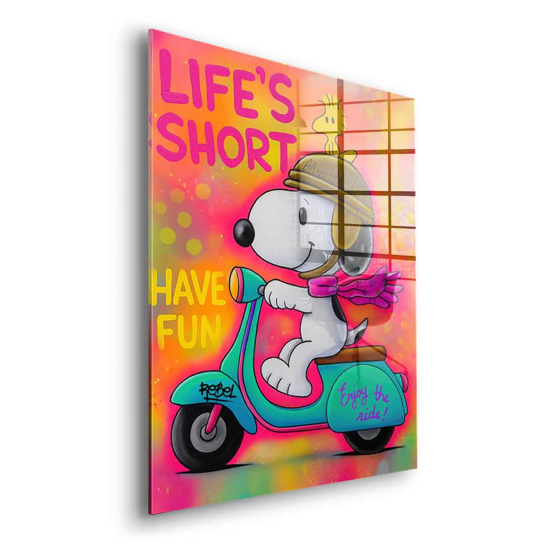 Snoopy Vespa - Acrylglas
