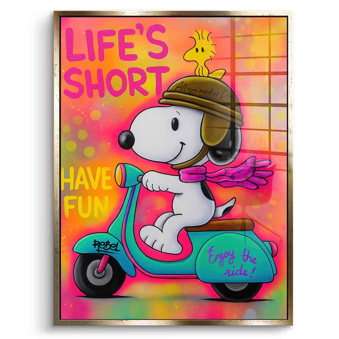 Snoopy Vespa - Acrylglas