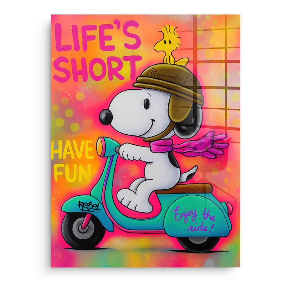 Snoopy Vespa - Acrylglas