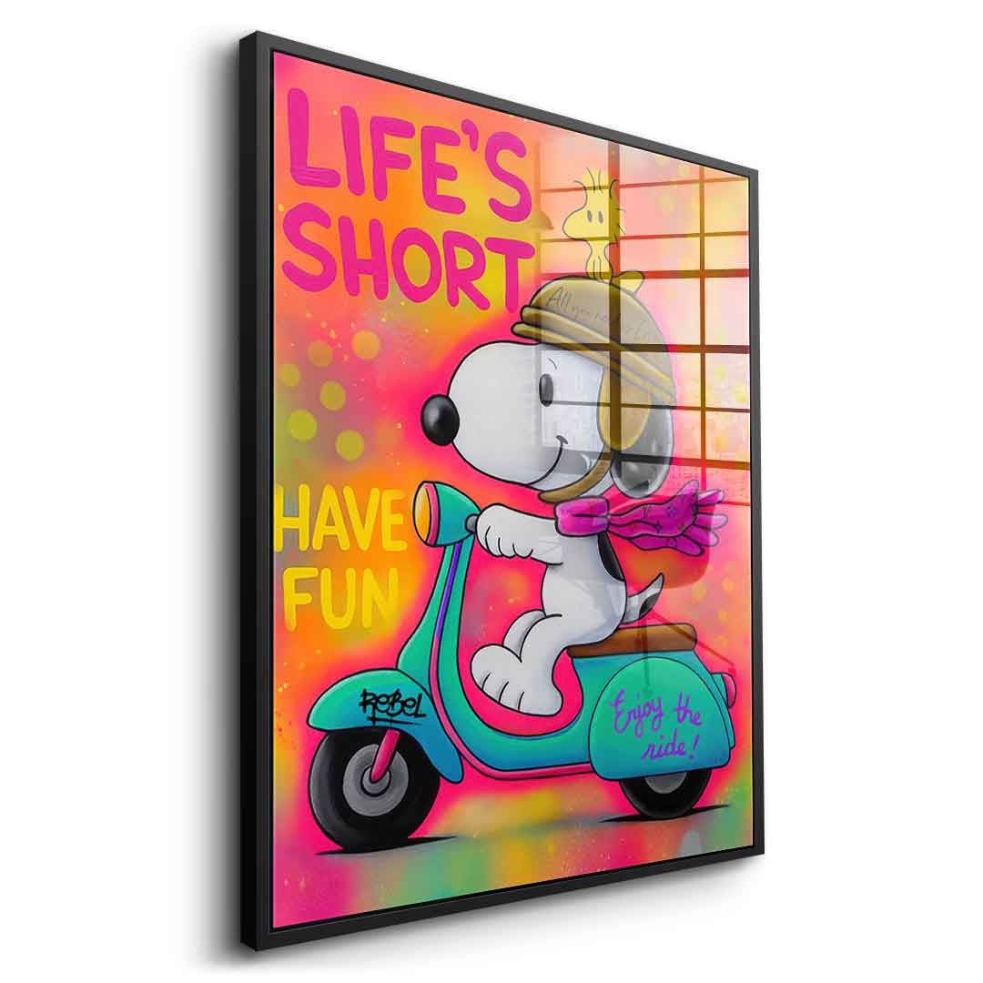 Snoopy Vespa - Acrylglas