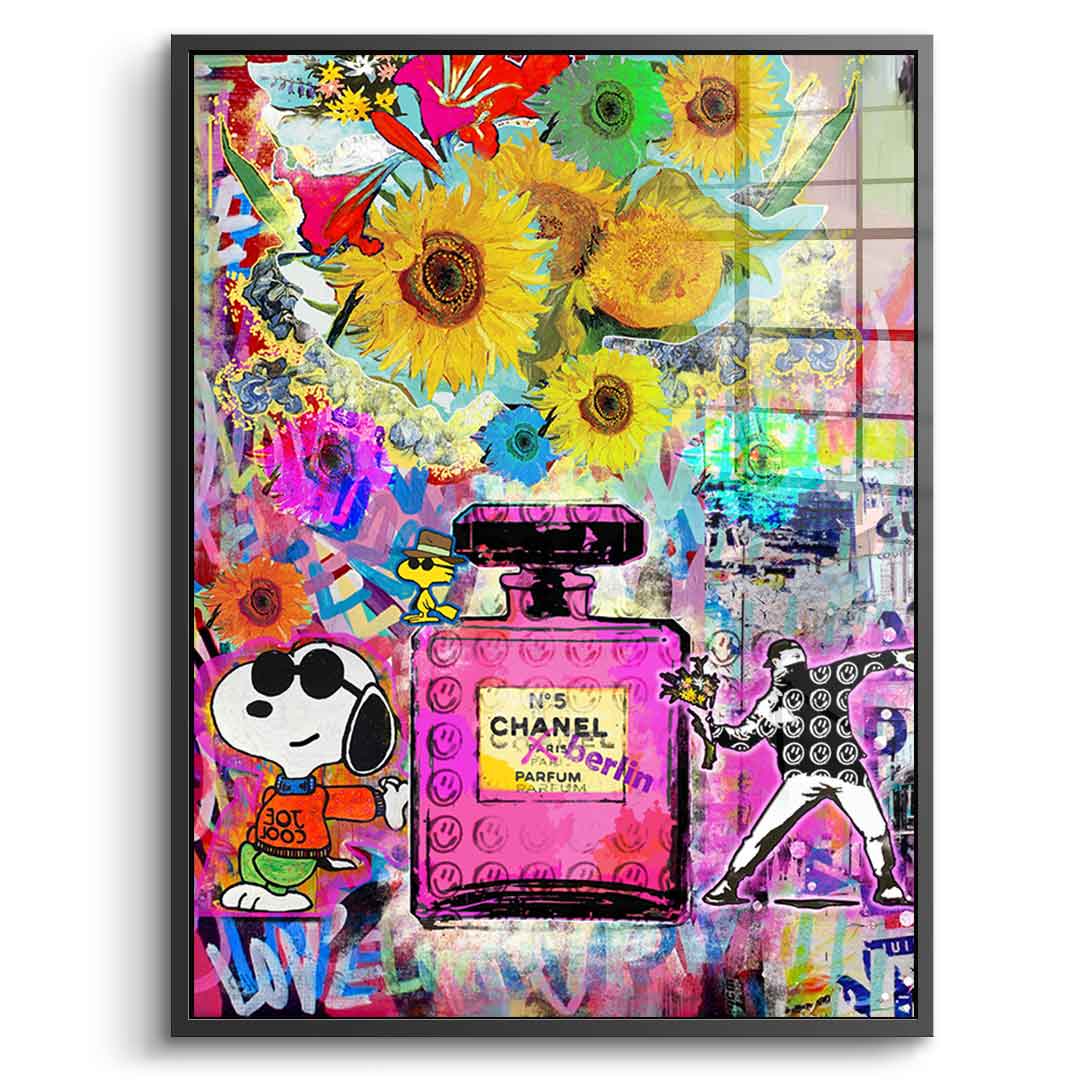 Snoopy meets Chanel - Acrylglas