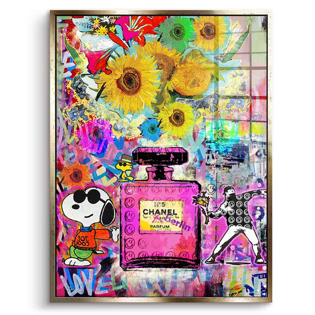 Snoopy meets Chanel - Acrylglas