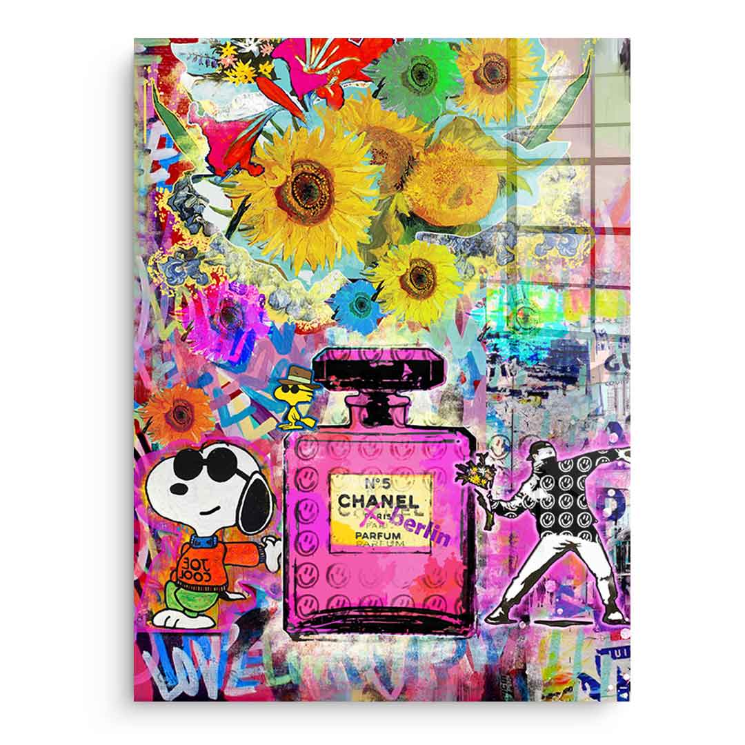 Snoopy meets Chanel - Acrylglas