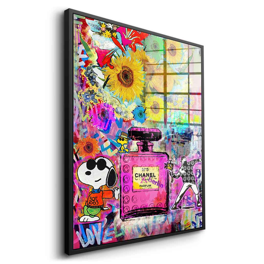 Snoopy meets Chanel - Acrylglas