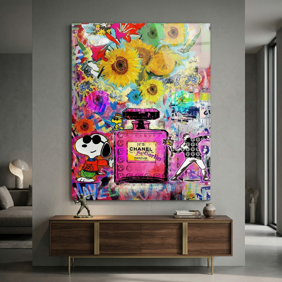 Snoopy meets Chanel - Acrylglas