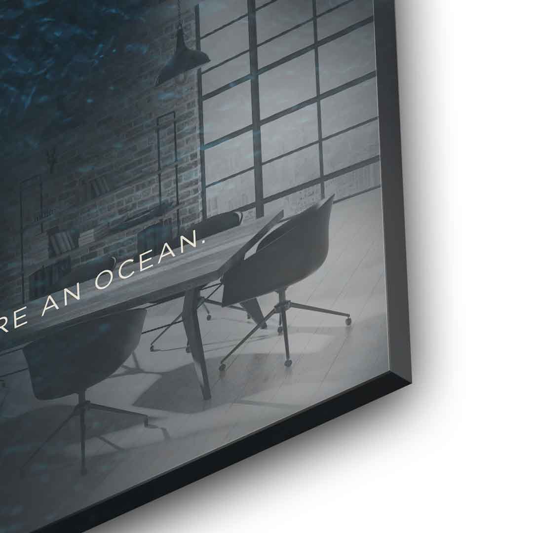 Teamwork #Rowing - Square Edition - Acrylic Glass