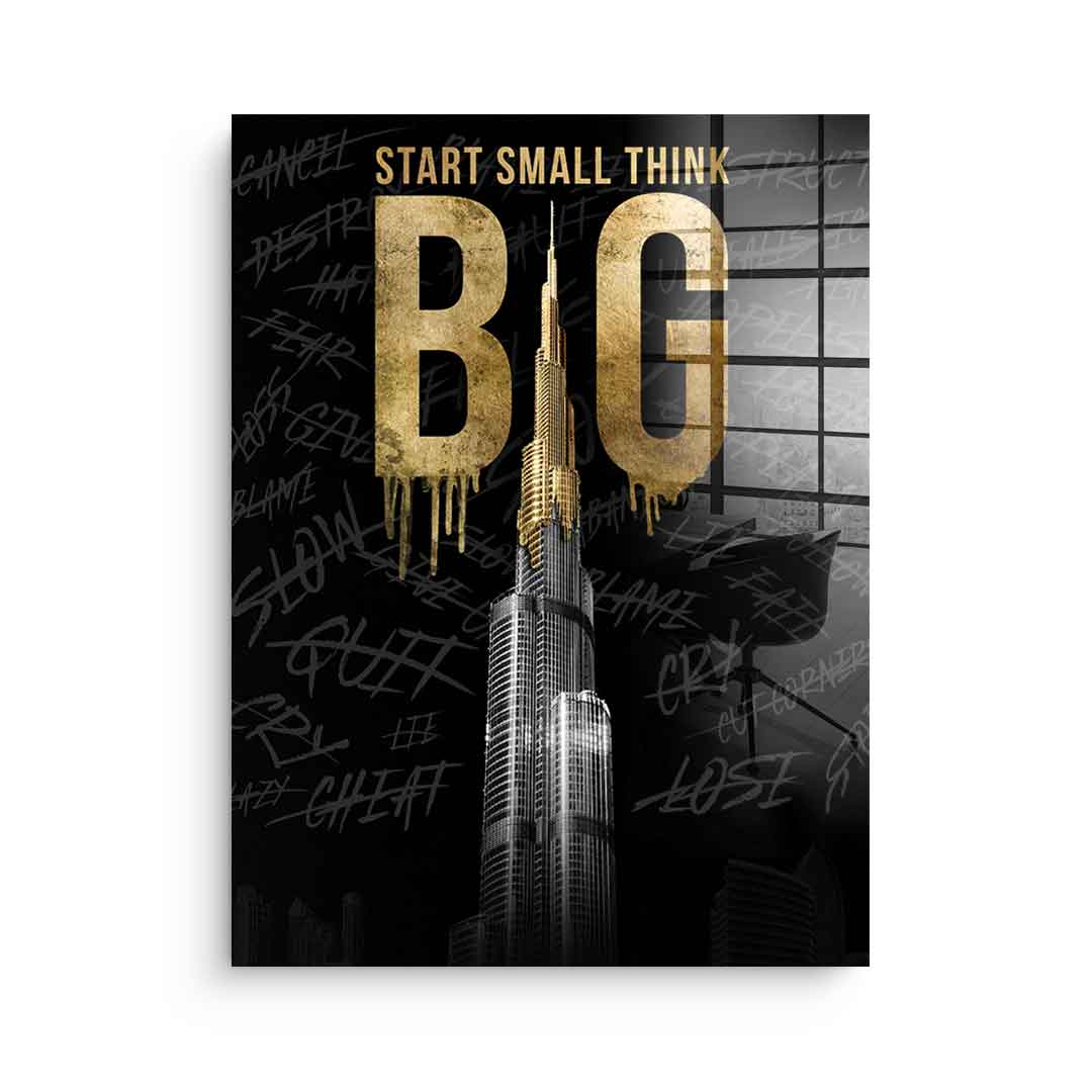 DOTCOMCANVAS Think BIG #Burj Khalifa - Blattgold – Frontansicht