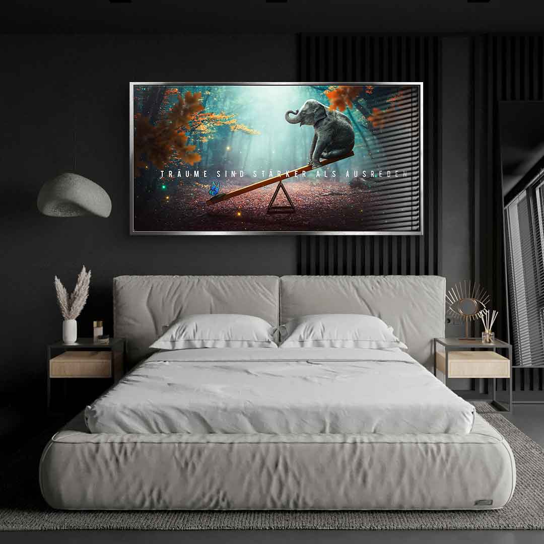 Träume sind stärker als Ausreden - Acrylglas