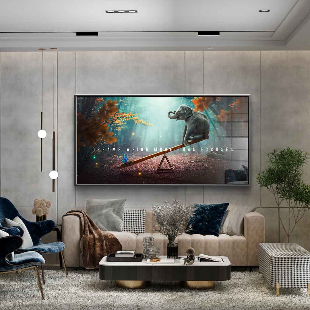 Träume sind stärker als Ausreden - Acrylglas