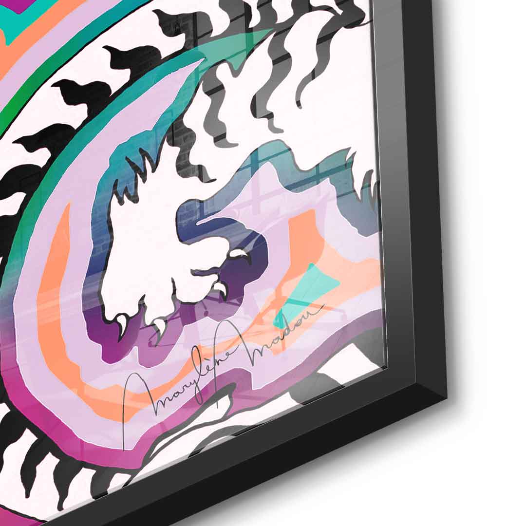 White Tiger Crawl - Acrylic glass
