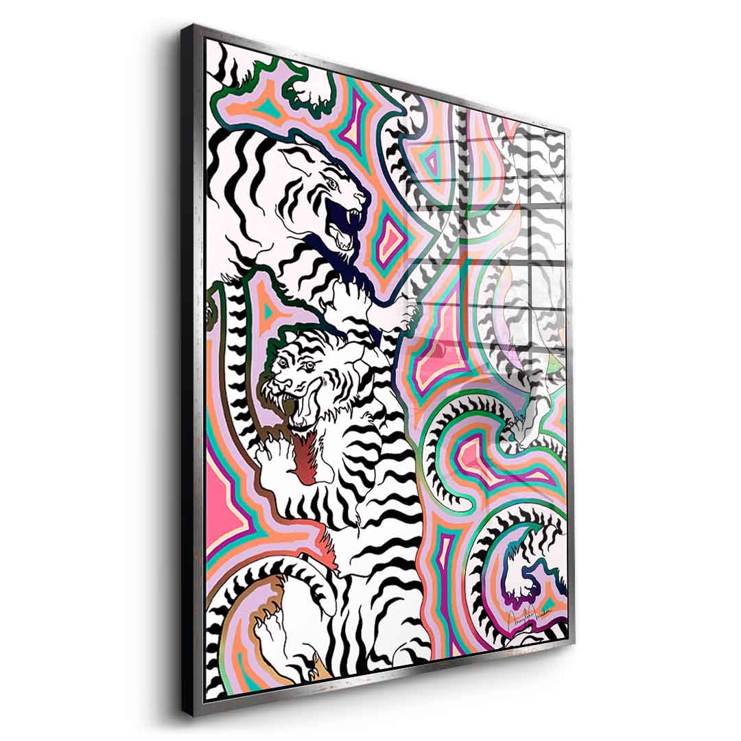 White Tiger Crawl - Acrylic glass