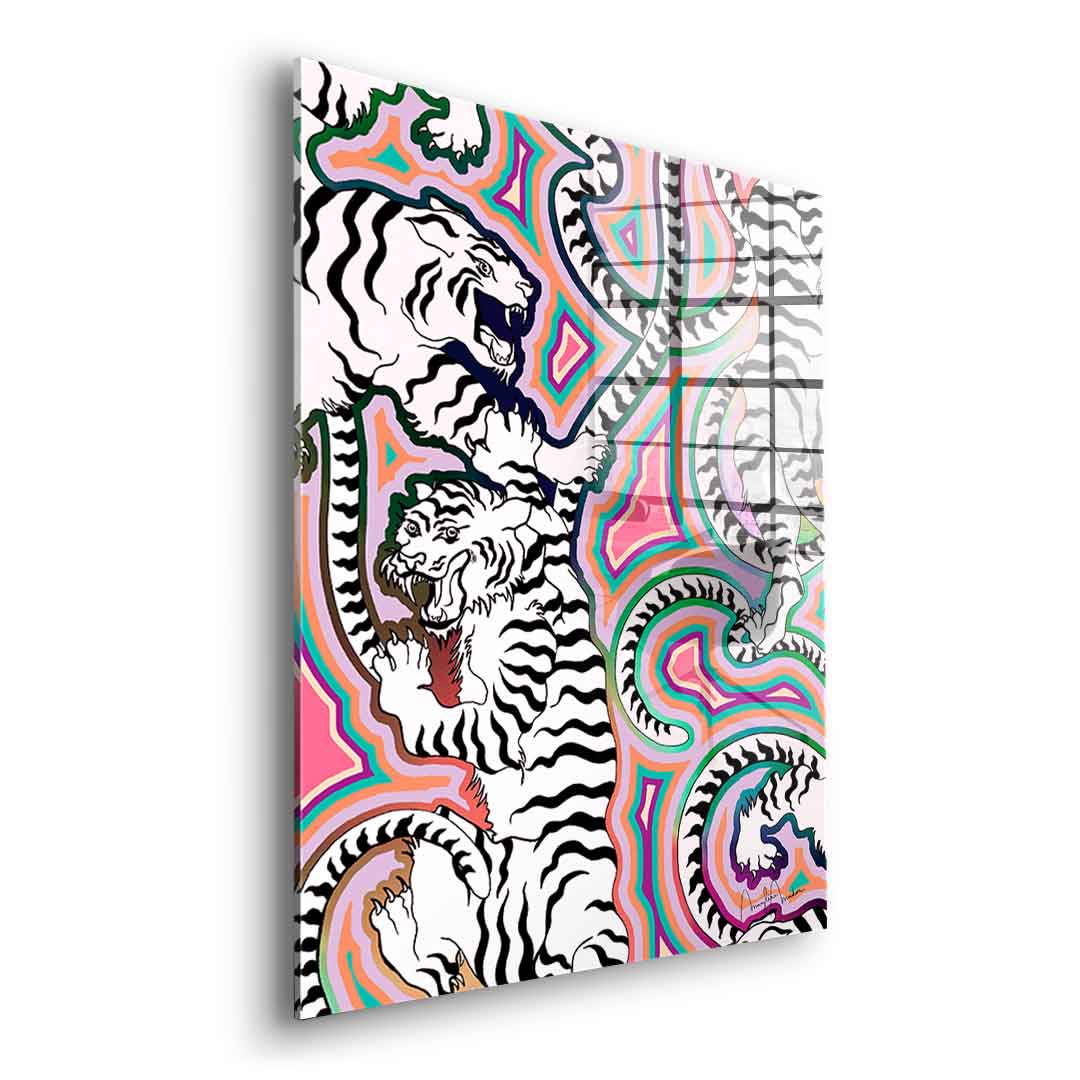 White Tiger Crawl - Acrylic glass