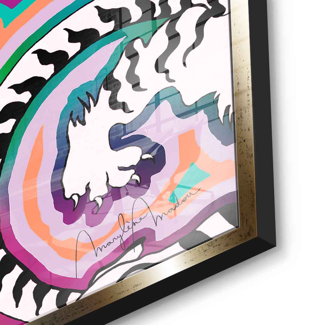 White Tiger Crawl - Acrylic glass