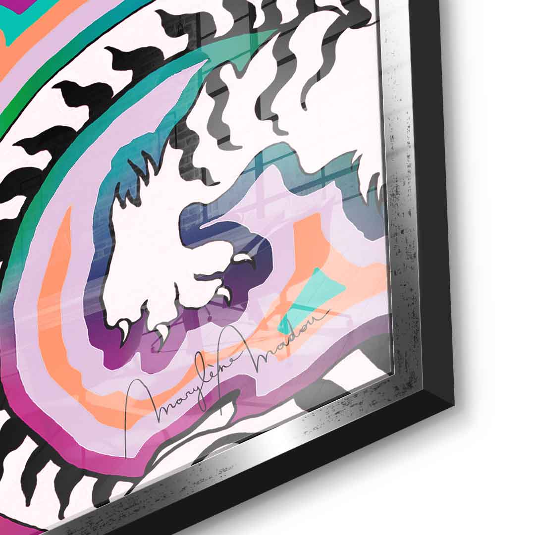White Tiger Crawl - Acrylic glass