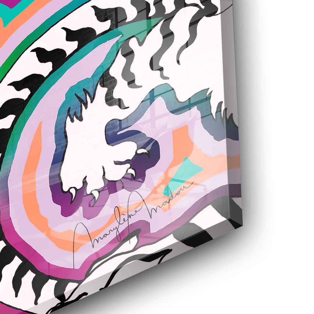 White Tiger Crawl - Acrylic glass