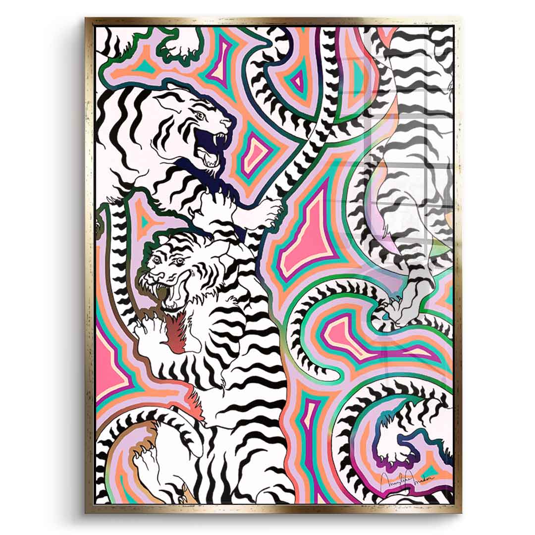 White Tiger Crawl - Acrylic glass