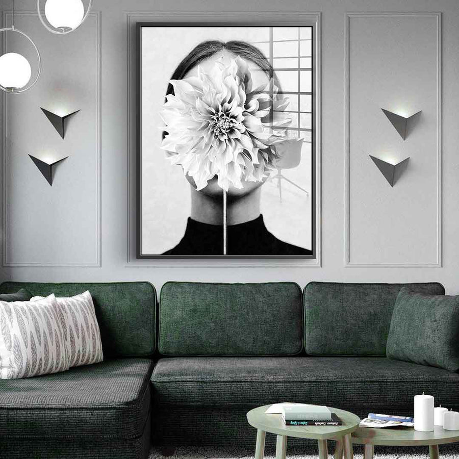White flower - Acrylic glass