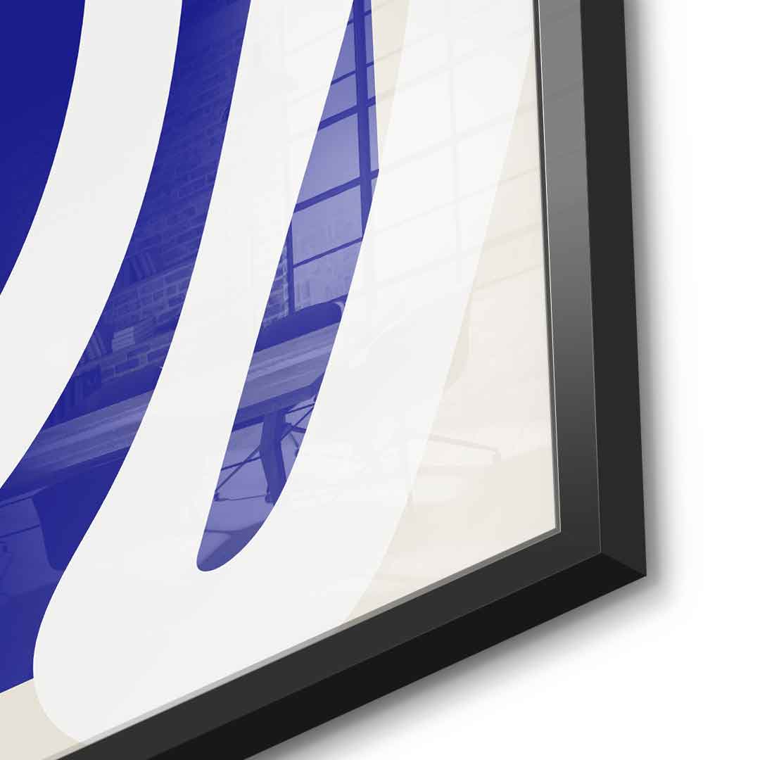 White on Blue - Acrylic glass
