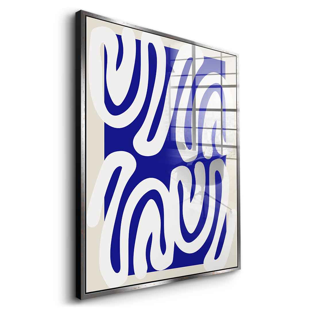 White on Blue - Acrylic glass