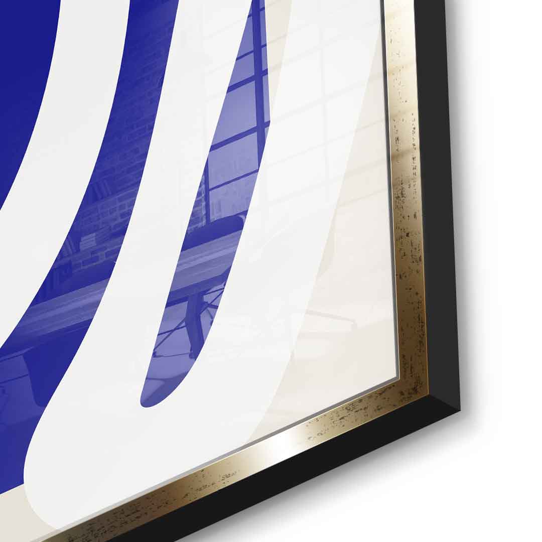 White on Blue - Acrylic glass